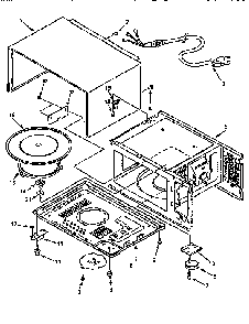 Cabinet Parts Diagram and Parts List for 56466290690  Kenmore Microwave