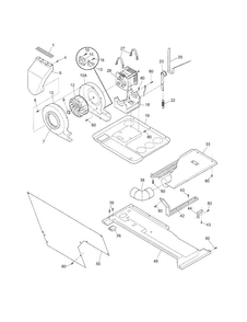 Motor/blower/belt Diagram and Parts List for 41797812702  Kenmore Washer Dryer Combo