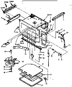 Cavity Diagram and Parts List for 5648568511  Kenmore Microwave