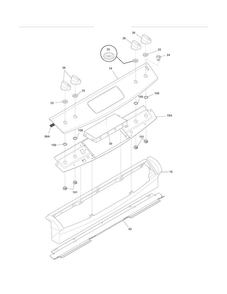 Backguard Diagram and Parts List for FFGS3025LBE  Frigidaire Range