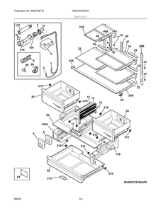 Part Location Diagram of 5304538361 Frigidaire COBRA FIXED SHELF ASSEMBLY 1/2