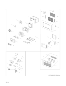 Recommended Spare Parts Diagram and Parts List for FFTH1022R21  Frigidaire Air Conditioner