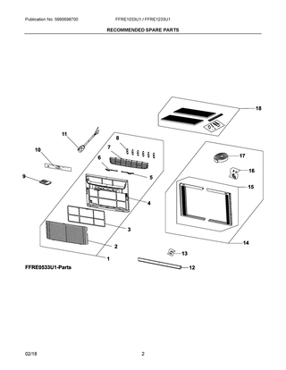 Part Location Diagram of 5304515978 Frigidaire OVERLAY