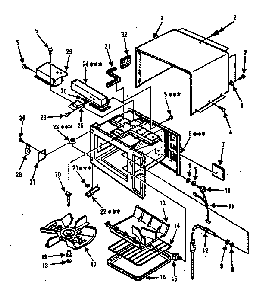 Cabinet Parts Diagram and Parts List for 5648824581  Kenmore Microwave