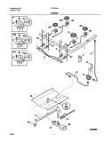 BURNER Diagram and Parts List for FGF337ASA  Frigidaire Range