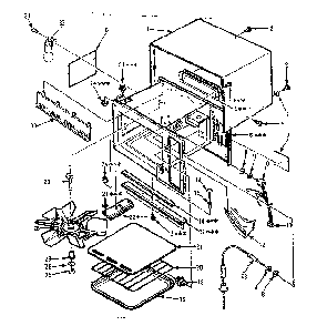 Cabinet Parts Diagram and Parts List for 5648888520  Kenmore Microwave