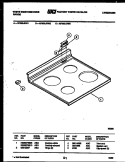 COOKTOP PARTS Diagram and Parts List for KF330JDD2  Frigidaire Range