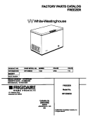 COVER Diagram and Parts List for WFC09M3HW0  Frigidaire Freezer