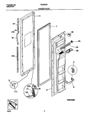 FREEZER DOOR Diagram and Parts List for FRS26ZGHD4  Frigidaire Refrigerator