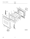 DOOR Diagram and Parts List for FGFL79GBE  Frigidaire Range