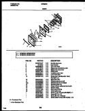 DOOR PARTS Diagram and Parts List for GF690RXW2  Frigidaire Range