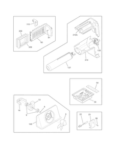 Controls Diagram and Parts List for FGHC2331PF0  Frigidaire Refrigerator