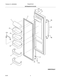 REFRIGERATOR DOOR Diagram and Parts List for FRS26DR7DS7  Frigidaire Refrigerator