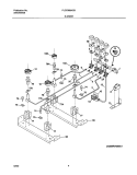 BURNER Diagram and Parts List for PLCS389ACB  Frigidaire Range