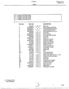 Body Page 2 Diagram and Parts List for 2813-80B  Frigidaire Range
