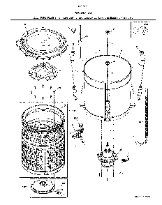 Motor/tub Diagram and Parts List for 41771723512  Kenmore Washer Dryer Combo