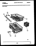 RACKS AND TRAYS Diagram and Parts List for DB418PW2  Frigidaire Dishwasher