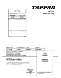 COVER Diagram and Parts List for TGF351AWA  Tappan Range