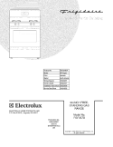 COVER Diagram and Parts List for FGF337BCF  Frigidaire Range