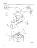 WSHR CAB, TOP Diagram and Parts List for FLXE52RBT9  Frigidaire Washer Dryer Combo