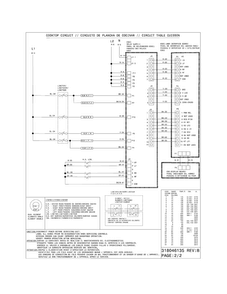 Wiring Diagram Diagram and Parts List for CGEF304DKF4  Frigidaire Range