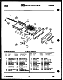 BROILER DRAWER PARTS Diagram and Parts List for 32-2537-00-01  Tappan Range