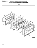 DOOR Diagram and Parts List for FEF365CGSC  Frigidaire Range