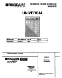 COVER Diagram and Parts List for LWX333PBW0  Frigidaire Washer
