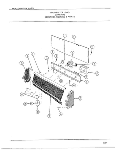 Control Housing And Parts Diagram and Parts List for 6347B  Frigidaire Washer