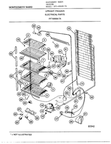 Electrical Parts Diagram and Parts List for 49668-7A  Frigidaire Freezer