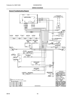 Wiring Diagram Diagram and Parts List for EW30MC65PSD  Frigidaire Wall Oven