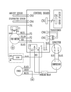 Wiring Diagram Diagram and Parts List for CRA186MT217  Frigidaire Air Conditioner