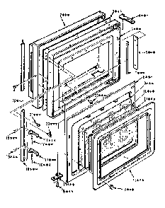 Door Parts Diagram and Parts List for 5648888511  Kenmore Microwave