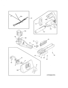 Controls Diagram and Parts List for FFHS2622MSU  Frigidaire Refrigerator