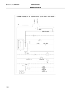 Wiring Schematic Diagram and Parts List for FTMD18P4RW5A  Frigidaire Refrigerator