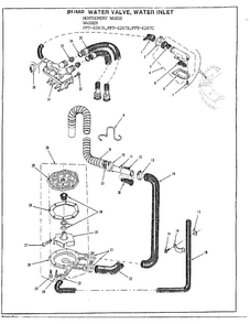 Pump/valve/inlet Diagram and Parts List for 6287C  Frigidaire Washer