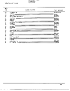 Dishwasher Page 5 Diagram and Parts List for 1236B  Frigidaire Dishwasher