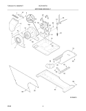 MOTOR/BLOWER/BELT Diagram and Parts List for GLEH1642FS3  Frigidaire Washer Dryer Combo