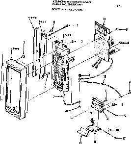Control Panel Parts Diagram and Parts List for 5649987960  Kenmore Microwave