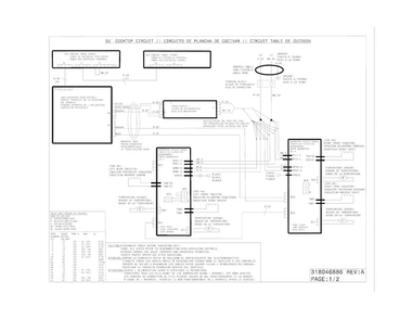 Wiring Diagram Diagram and Parts List for EW30IC60LS1  Electrolux Cooktop