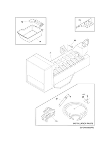 Ice Maker Diagram and Parts List for 25370419410  Kenmore Refrigerator