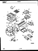 SHELVES AND SUPPORTS Diagram and Parts List for FRT20TRAD0  Frigidaire Refrigerator