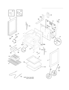Body Diagram and Parts List for FFEF3043LSK  Frigidaire Range