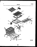 SHELVES AND SUPPORTS Diagram and Parts List for RT19F3DX3B  Gibson Refrigerator