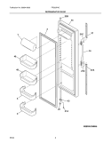 REFRIGERATOR DOOR Diagram and Parts List for FRS23R4CW4  Frigidaire Refrigerator