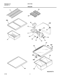 SHELVES Diagram and Parts List for GRT21S6CW2  Gibson Refrigerator