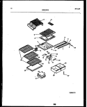 SHELVES AND SUPPORTS Diagram and Parts List for 95-1971-00-00  Tappan Refrigerator