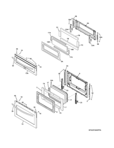 Doors Diagram and Parts List for FGGF304DPFA  Frigidaire Range