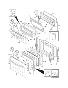 Doors Diagram and Parts List for FGEF304DKFD  Frigidaire Range