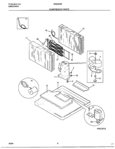 Compressor Parts Diagram and Parts List for 5368000B  Frigidaire Air Conditioner